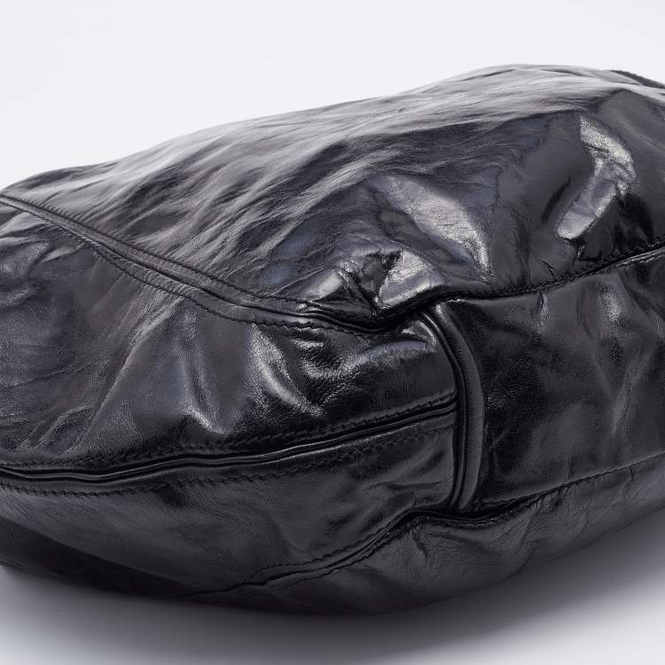 Pre Owned Givenchy Black Leather Hobo 