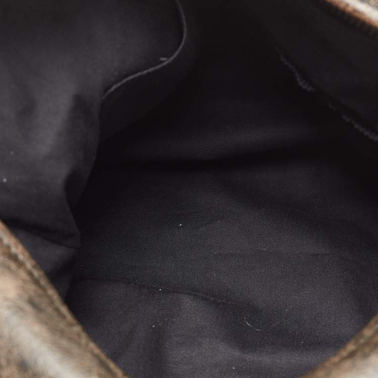 Pre Owned Givenchy Brown Two Tone Leather Large Pandora Shoulder Bag