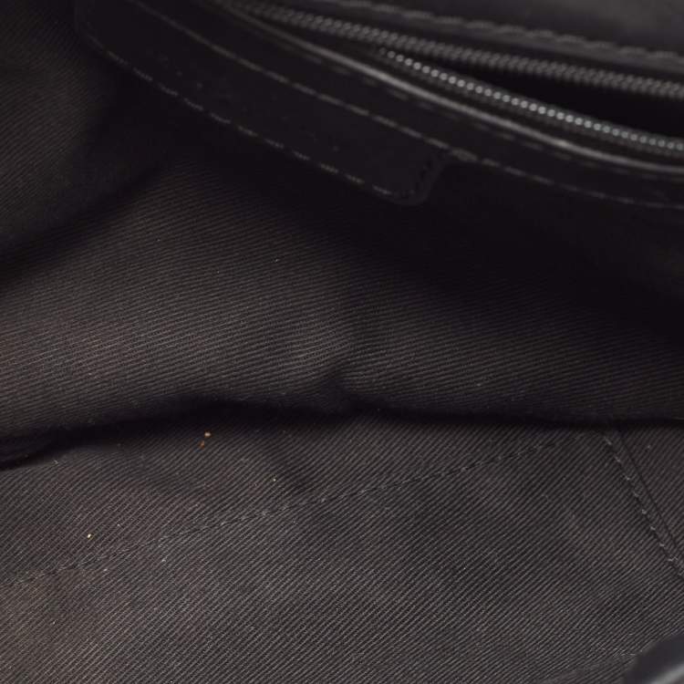 Pre Owned Givenchy Black Fabric and Leather Studded Flap Clutch