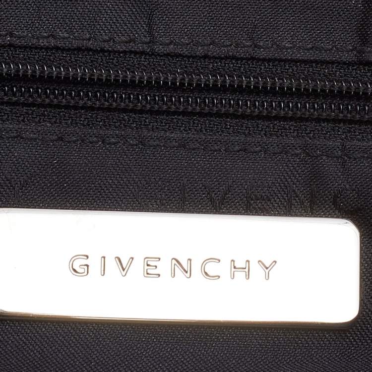 Pre Owned Givenchy Rose Pink Leather Logo Flap Baguette