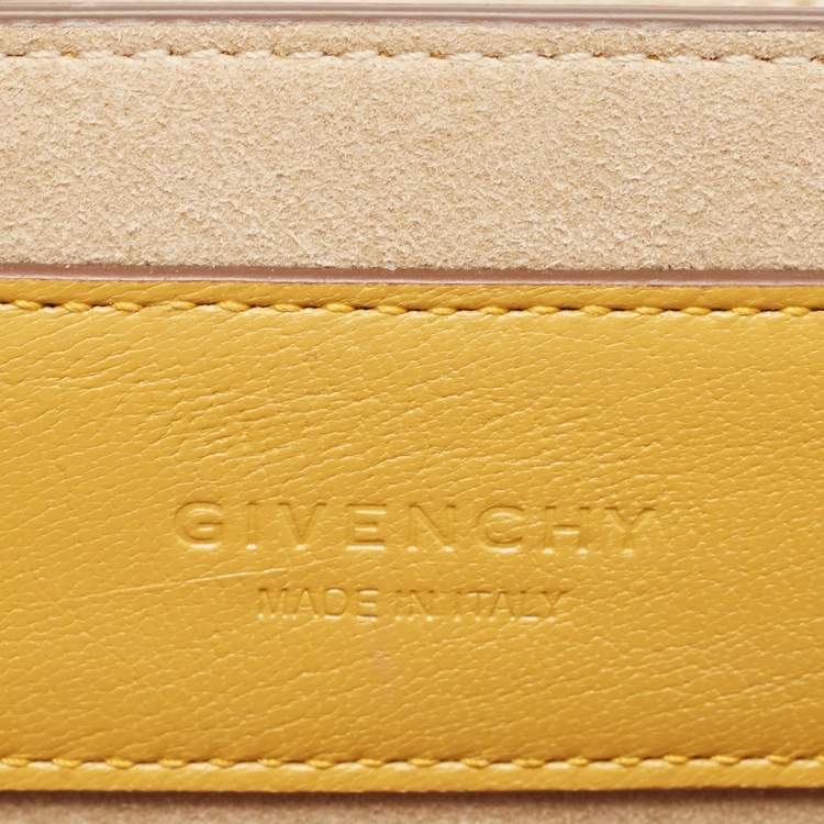 Pre Owned Givenchy Mustard Leather GV3 Shoulder Bag