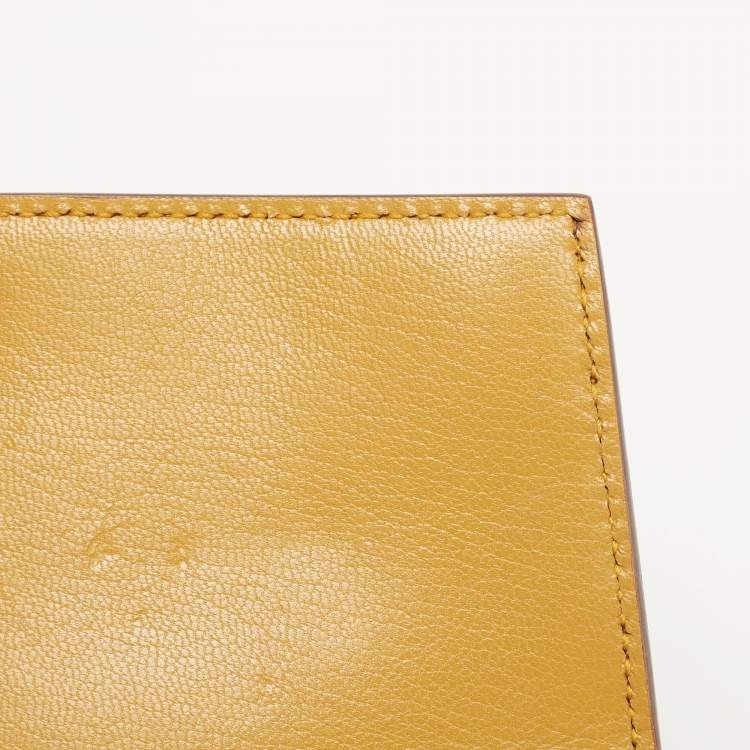 Pre Owned Givenchy Mustard Leather GV3 Shoulder Bag