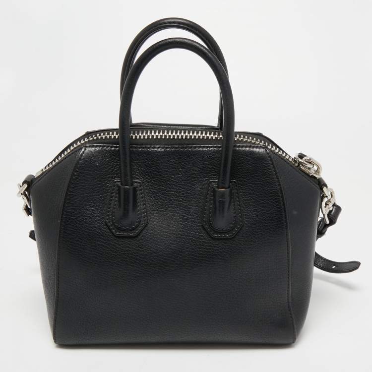 Pre Owned Givenchy Black Leather Mini Antigona Satchel