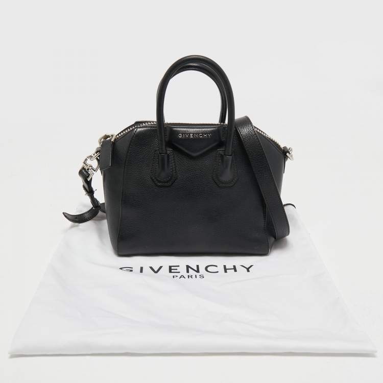 Pre Owned Givenchy Black Leather Mini Antigona Satchel