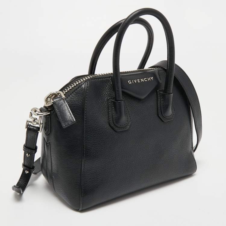 Pre Owned Givenchy Black Leather Mini Antigona Satchel