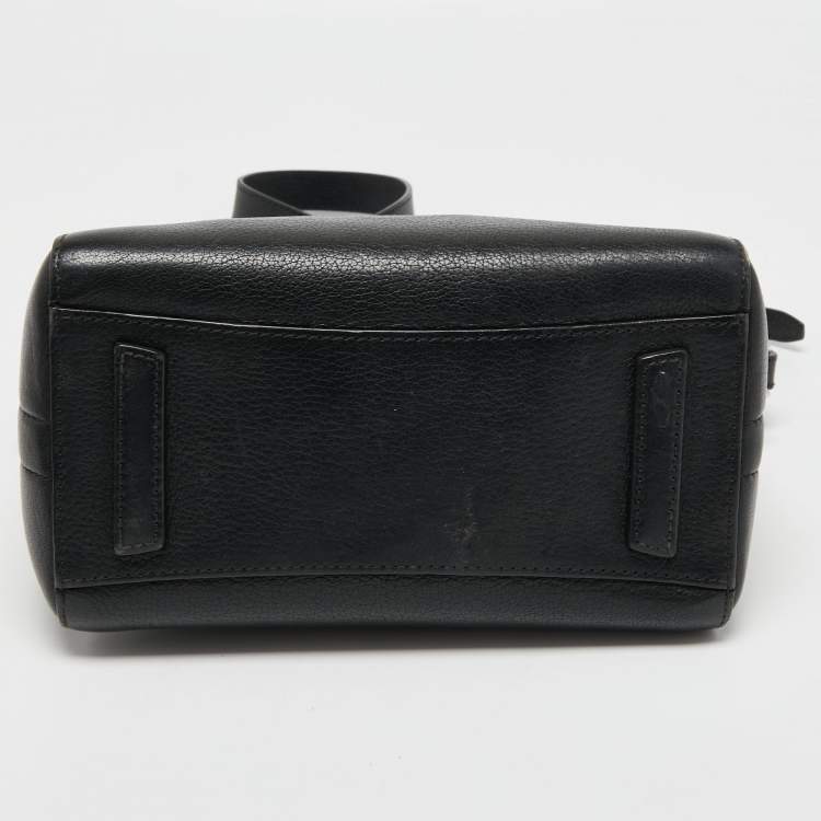 Pre Owned Givenchy Black Leather Mini Antigona Satchel