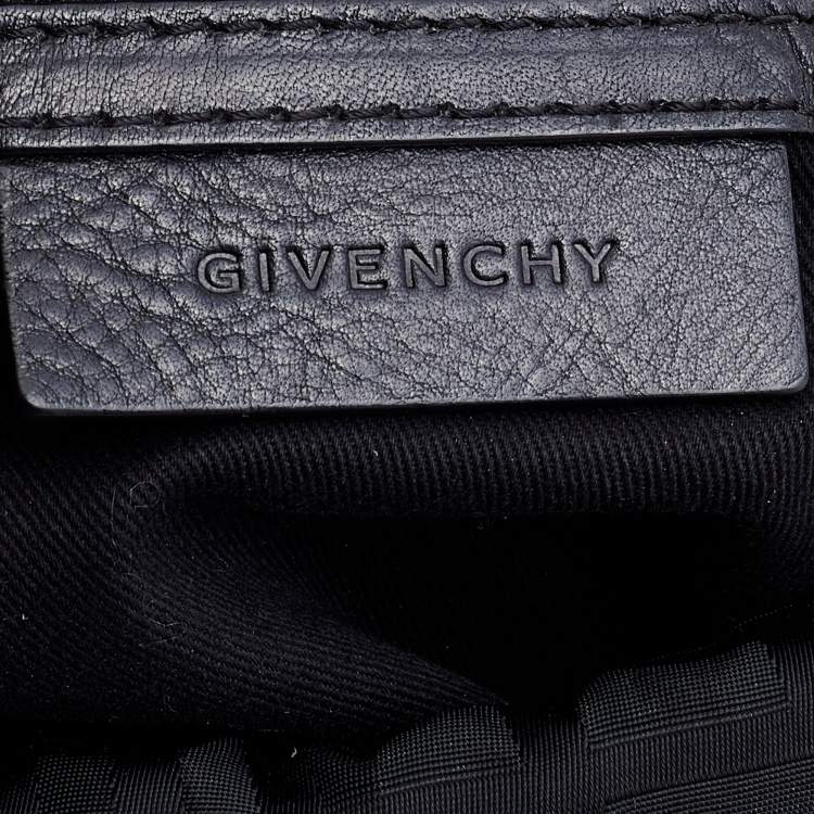 Pre Owned Givenchy Black Monogram Nylon and Leather Hobo