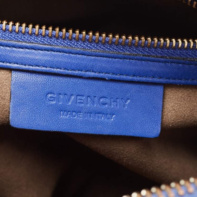 Pre Owned Givenchy Blue Leather Mini Lucrezia Satchel