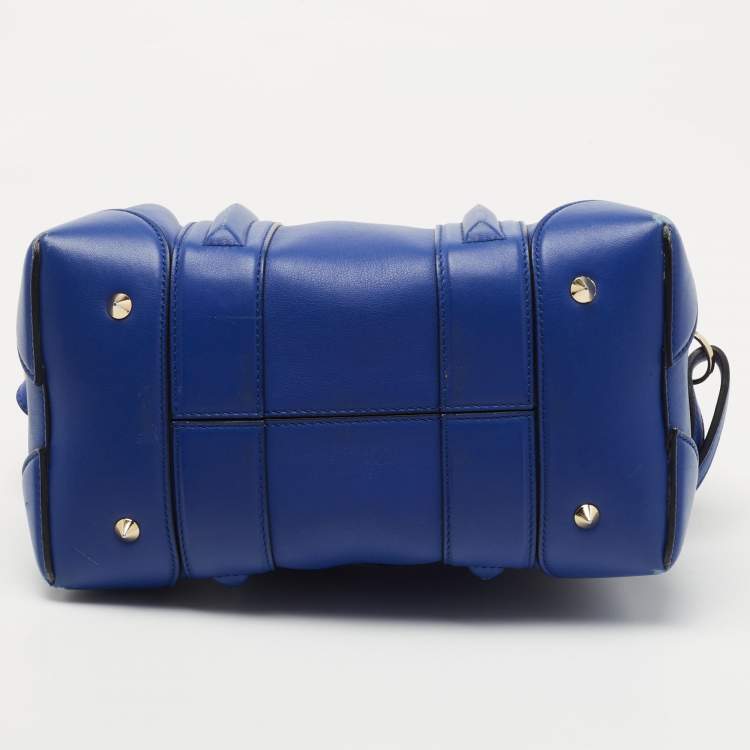 Pre Owned Givenchy Blue Leather Mini Lucrezia Satchel