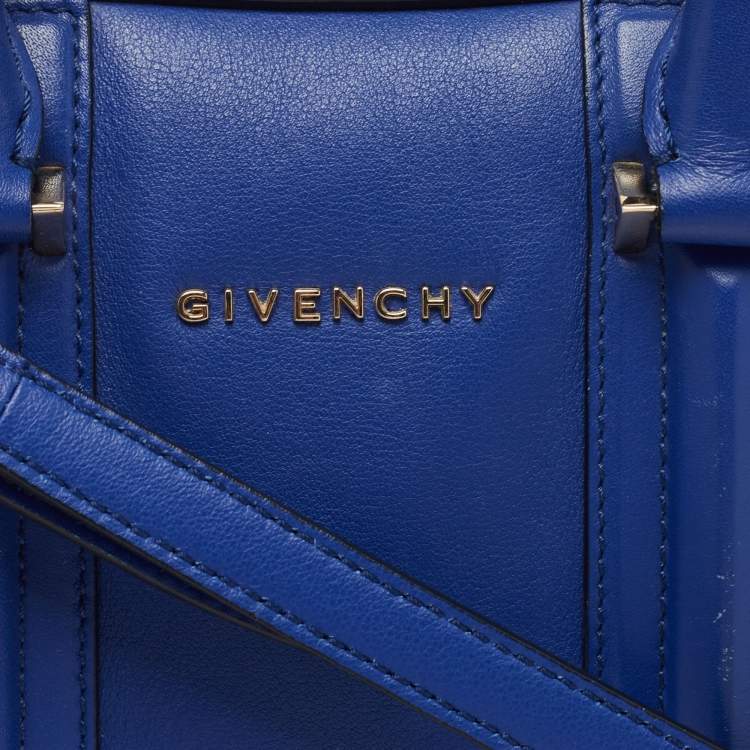 Pre Owned Givenchy Blue Leather Mini Lucrezia Satchel