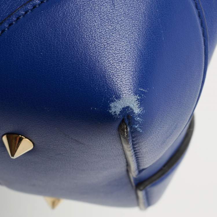 Pre Owned Givenchy Blue Leather Mini Lucrezia Satchel