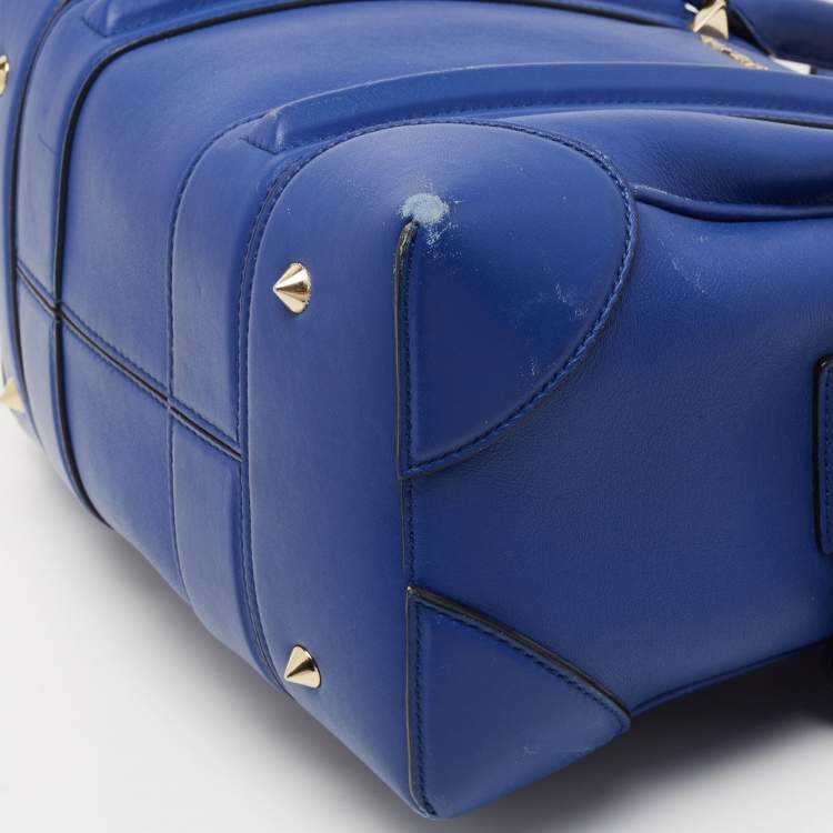 Pre Owned Givenchy Blue Leather Mini Lucrezia Satchel