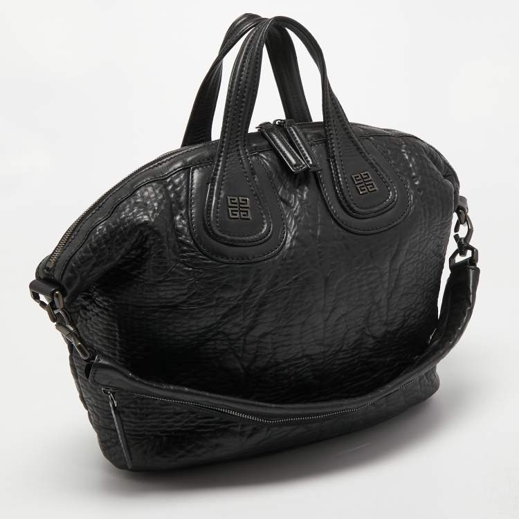 Pre Owned Givenchy Black Leather Medium Nightingale Satchel