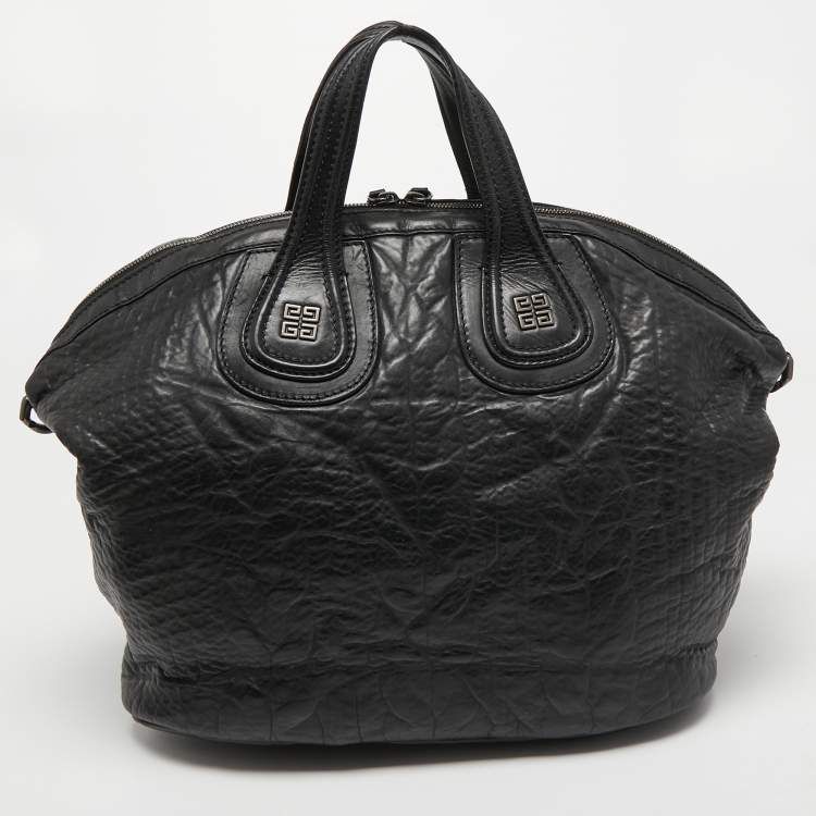 Pre Owned Givenchy Black Leather Medium Nightingale Satchel