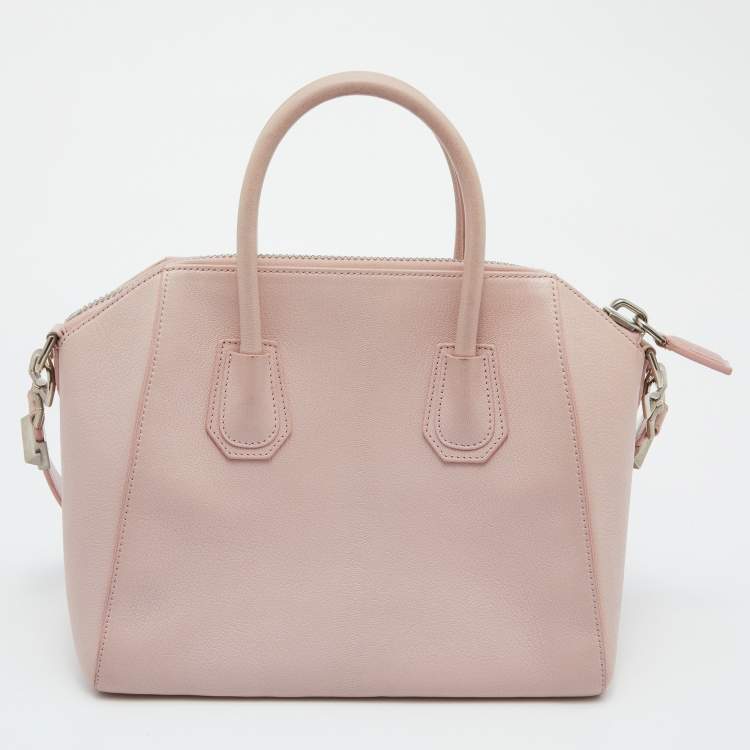 Pre Owned Givenchy Light Pink Leather Small Antigona Satchel