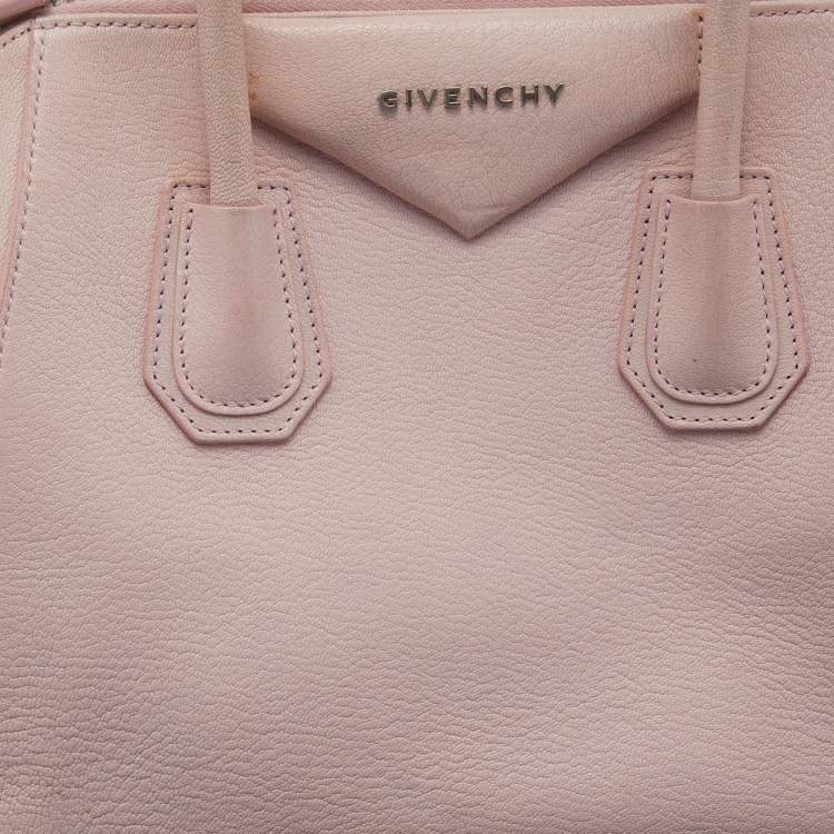 Pre Owned Givenchy Light Pink Leather Small Antigona Satchel