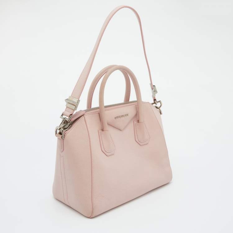 Pre Owned Givenchy Light Pink Leather Small Antigona Satchel