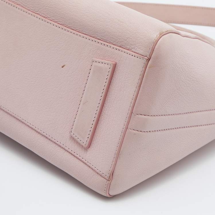 Pre Owned Givenchy Light Pink Leather Small Antigona Satchel
