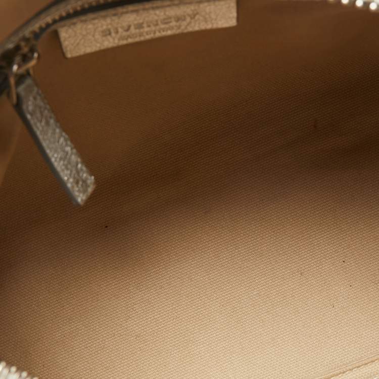 Pre Owned Givenchy Silver Leather Mini Antigona Satchel