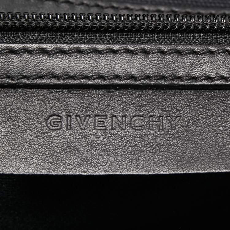 Pre Owned Givenchy Brown/Black Leopard Print Nylon and Leather Backpack