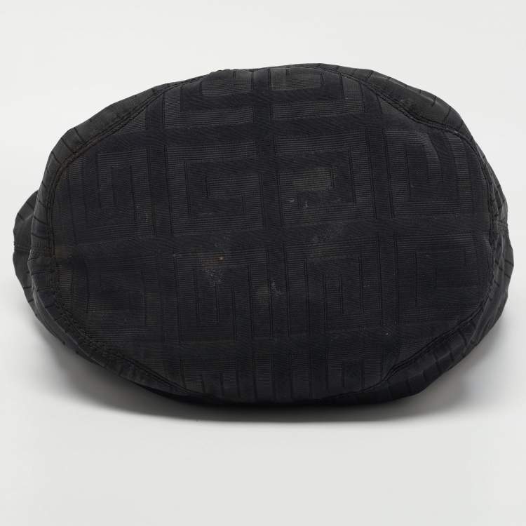 Pre Owned Givenchy Black Monogram Fabric and Leather Hobo