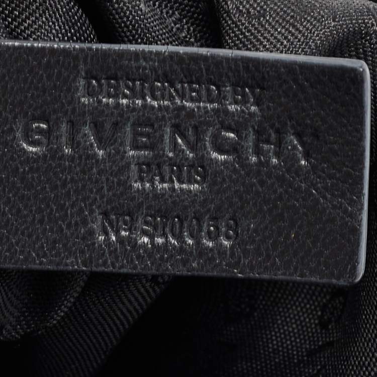 Pre Owned Givenchy Black Monogram Fabric and Leather Hobo