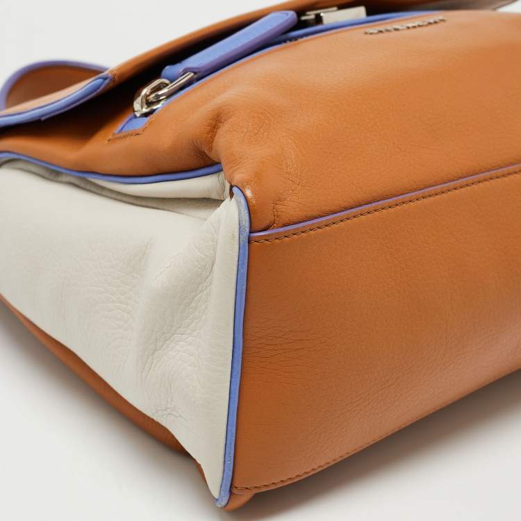 Pre Owned Givenchy Tri Color Leather Pandora Pure Top Handle Bag
