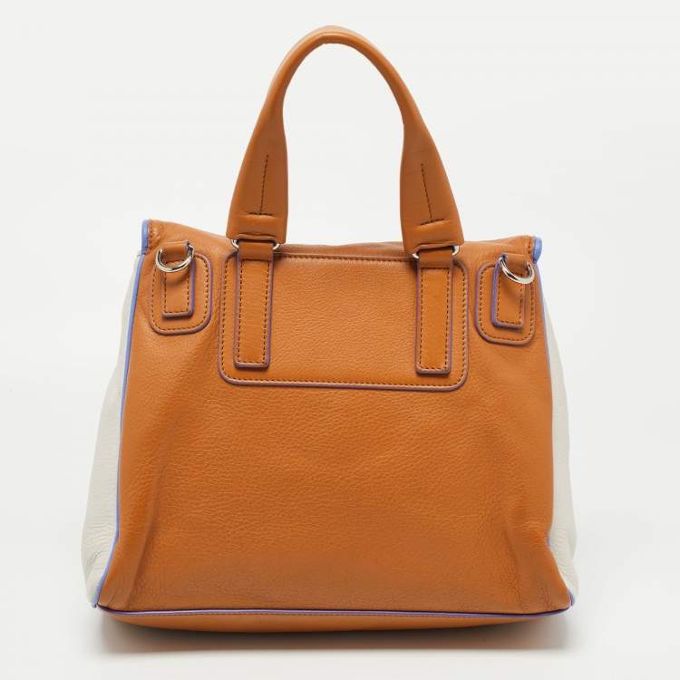 Pre Owned Givenchy Tri Color Leather Pandora Pure Top Handle Bag