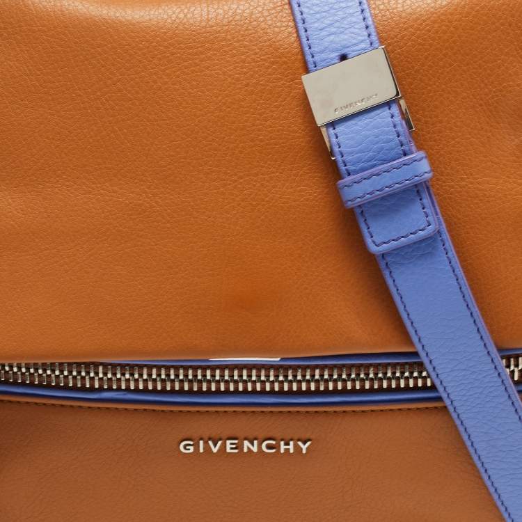 Pre Owned Givenchy Tri Color Leather Pandora Pure Top Handle Bag