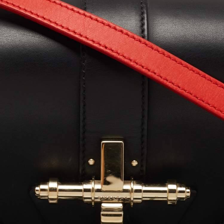 Pre Owned Givenchy Tri Color Leather Obsedia Flap Crossbody Bag