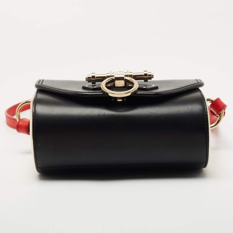 Pre Owned Givenchy Tri Color Leather Obsedia Flap Crossbody Bag