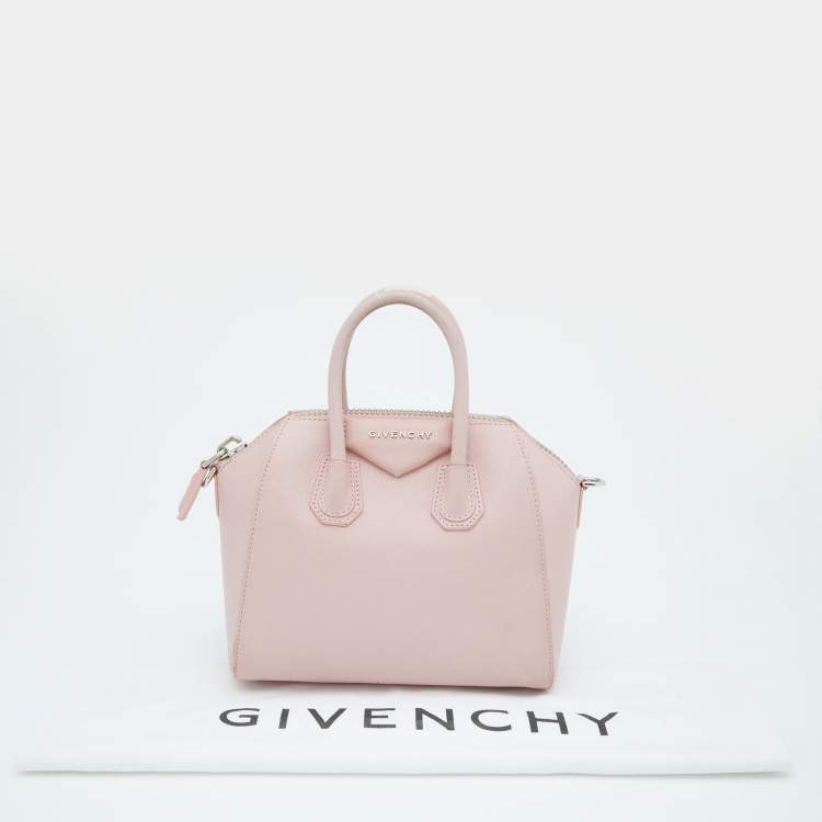 Pre Owned Givenchy Light Pink Leather Mini Antigona Satchel