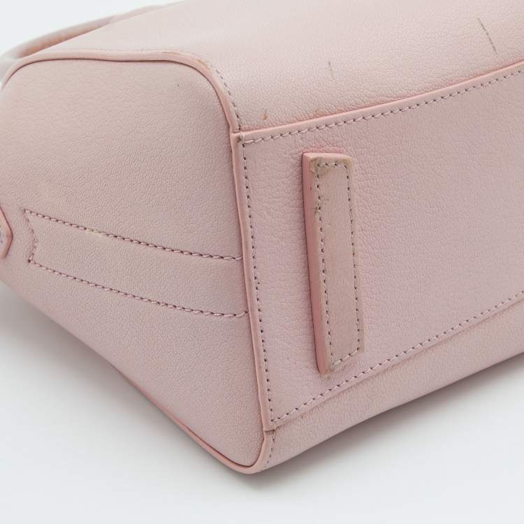 Pre Owned Givenchy Light Pink Leather Mini Antigona Satchel