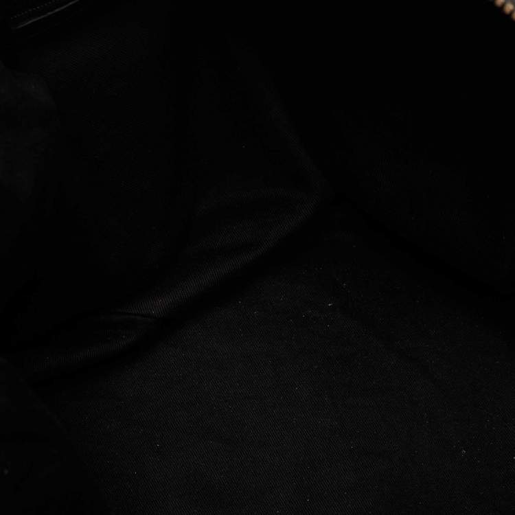 Pre Owned Givenchy Black Monogram Canvas and Leather Zip Satchel