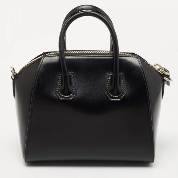 Pre Owned Givenchy Black Leather Mini Antigona Satchel