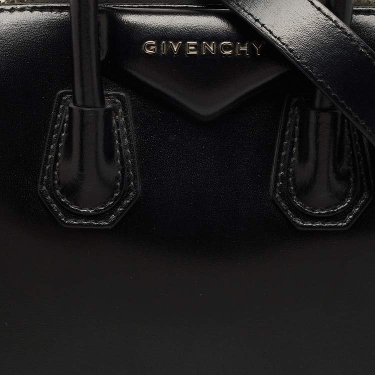 Pre Owned Givenchy Black Leather Mini Antigona Satchel