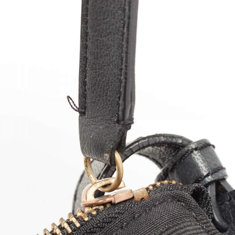 مملوكة مسبقًا Givenchy Black Signature Fabric Logo Shoulder Bag