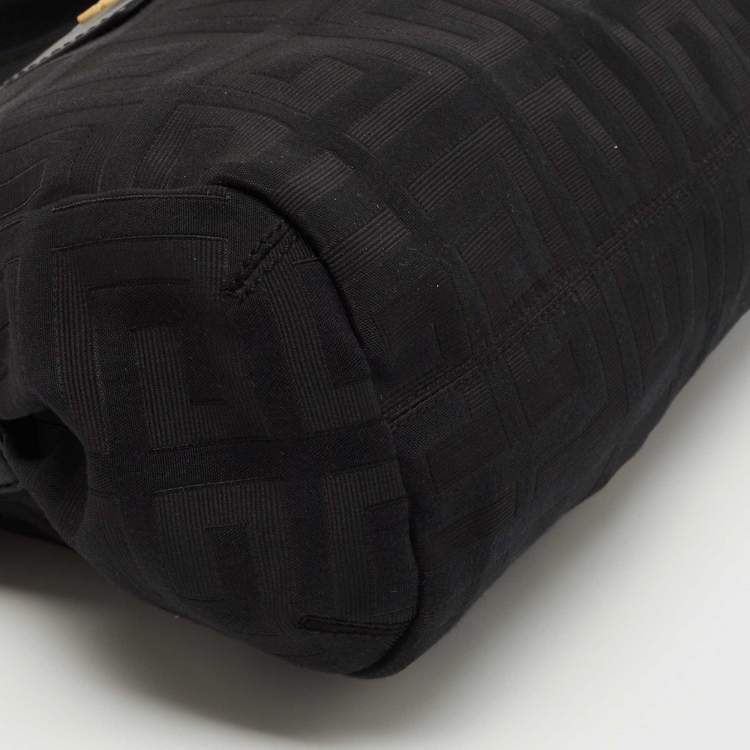 مملوكة مسبقًا Givenchy Black Signature Fabric Logo Shoulder Bag