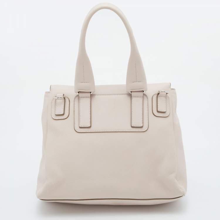 Pre Owned Givenchy Pink Leather Pandora Pure Flap Top Handle Bag