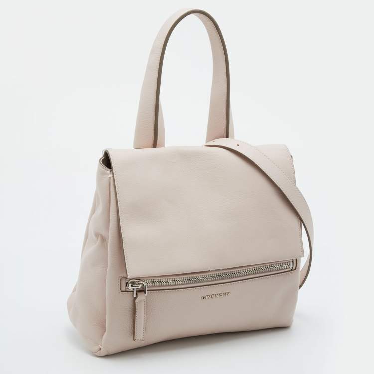 Pre Owned Givenchy Pink Leather Pandora Pure Flap Top Handle Bag