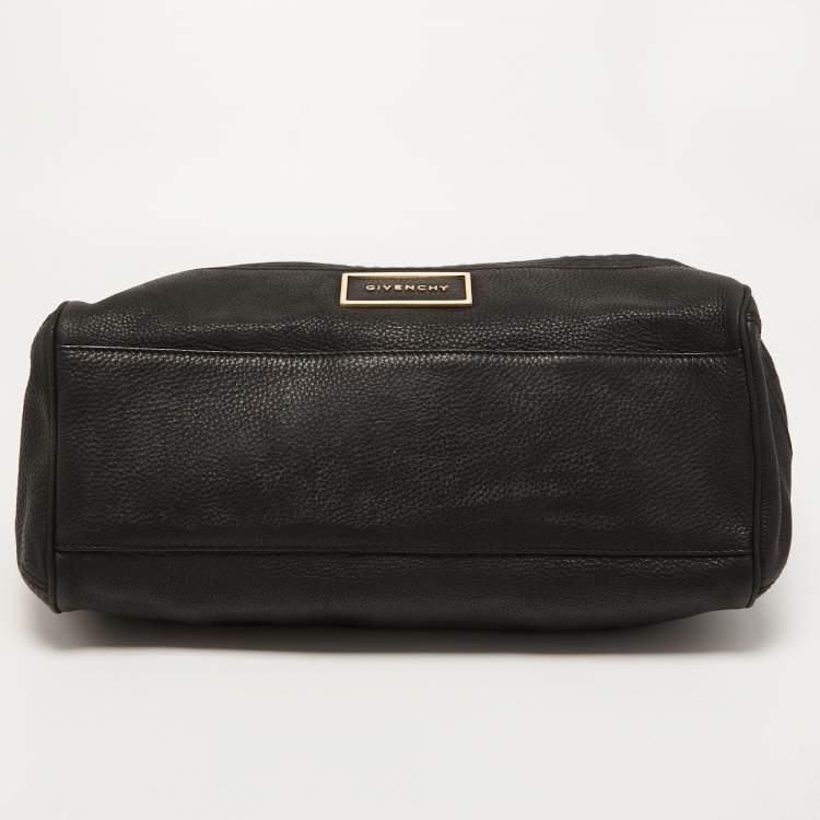 Pre Owned Givenchy Black Signature Canvas and Leather Double Zip Tote