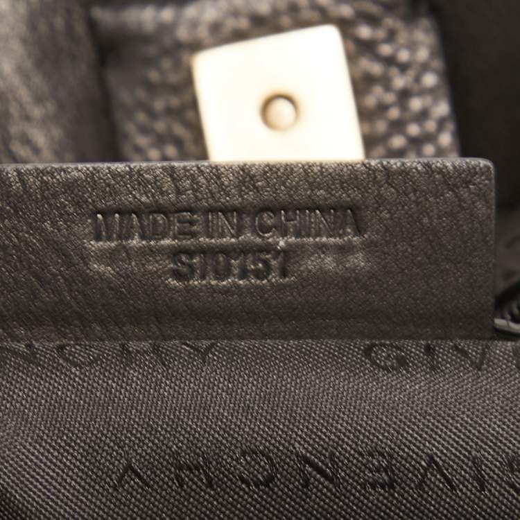 Pre Owned Givenchy Black Signature Canvas and Leather Double Zip Tote