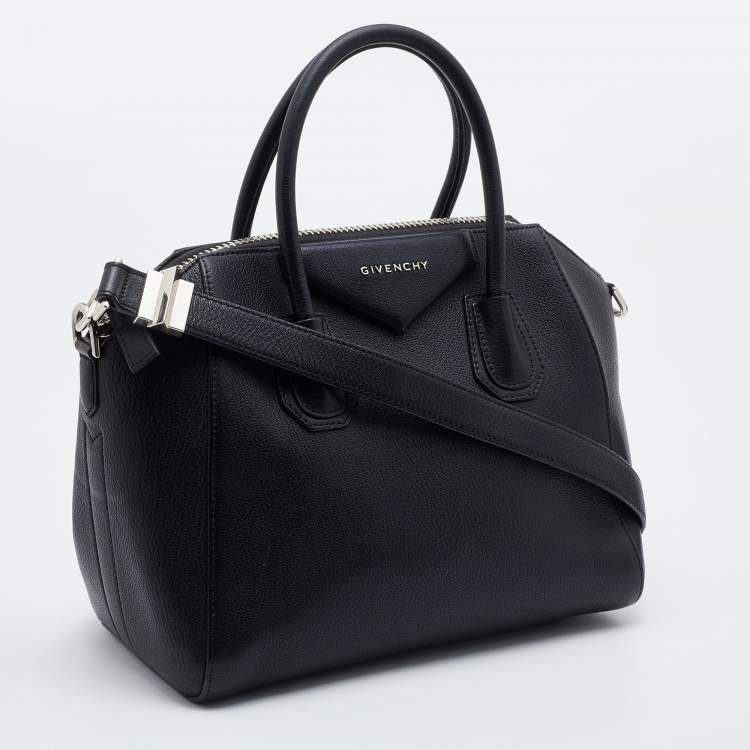 Pre Owned Givenchy Black Leather Small Antigona Satchel