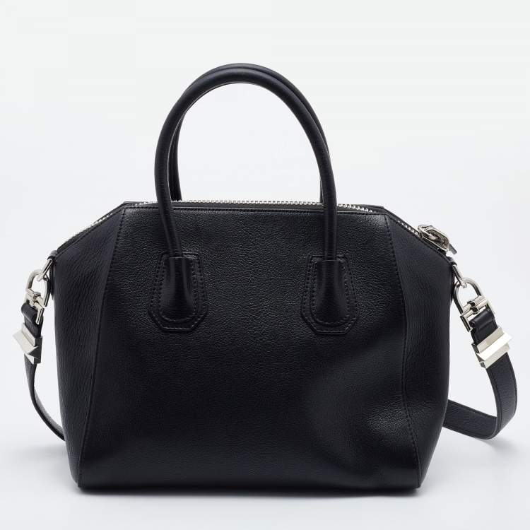 Pre Owned Givenchy Black Leather Small Antigona Satchel