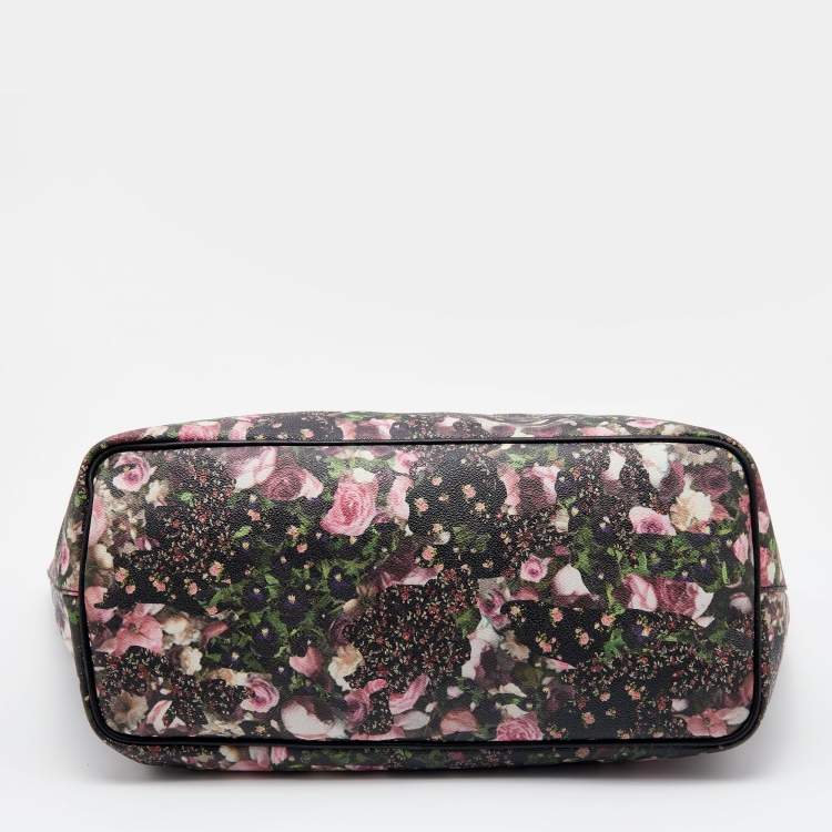 Pre Owned Givenchy Multicolor Floral Print Coated Canvas and Leather Antigona Shopper Tote