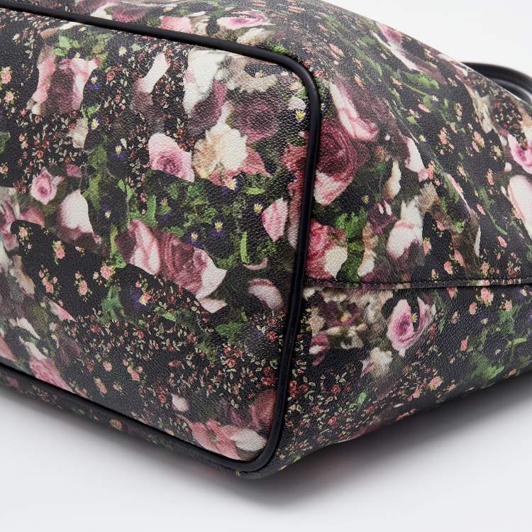 Pre Owned Givenchy Multicolor Floral Print Coated Canvas and Leather Antigona Shopper Tote