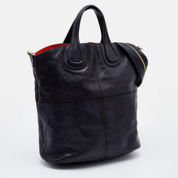 Pre Owned Givenchy Black Leather Large Nightingale Hobo