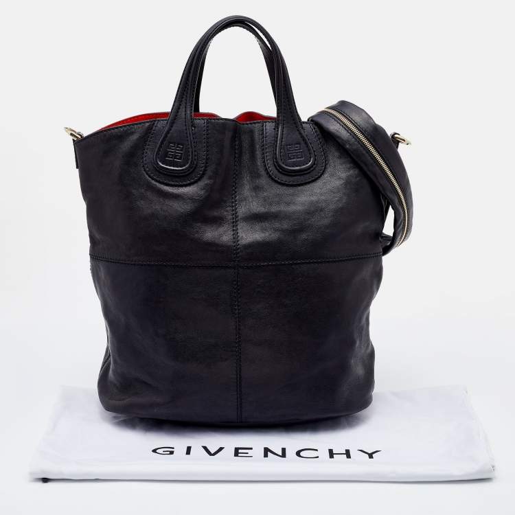 Pre Owned Givenchy Black Leather Large Nightingale Hobo