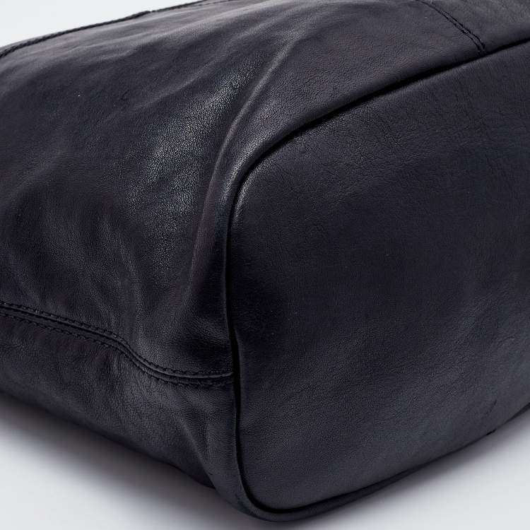 Pre Owned Givenchy Black Leather Large Nightingale Hobo