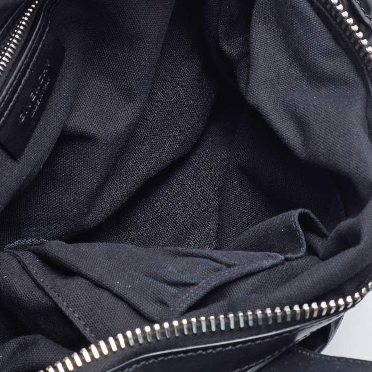 Pre Owned Givenchy Black Satin and Leather Small Nightingale Bag